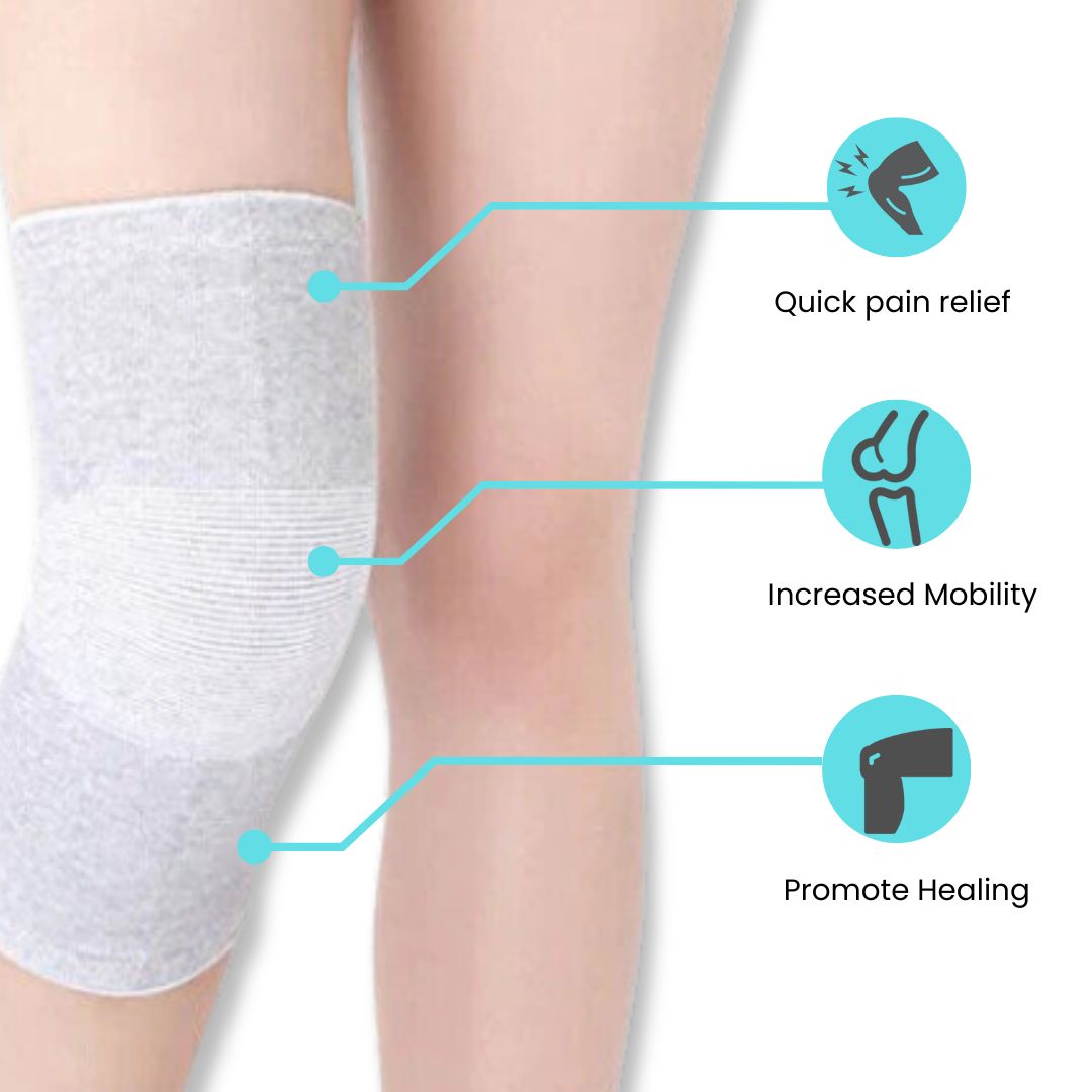 Bamboo Compression Knee Sleeves(Pack Of 2)(62% Off)