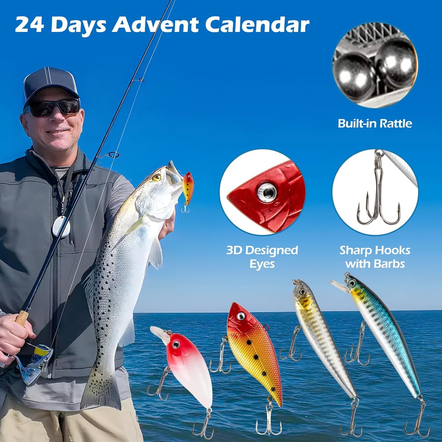 š¤Black Friday 50% Offš4 Days Fishing Lure Advent Calendar