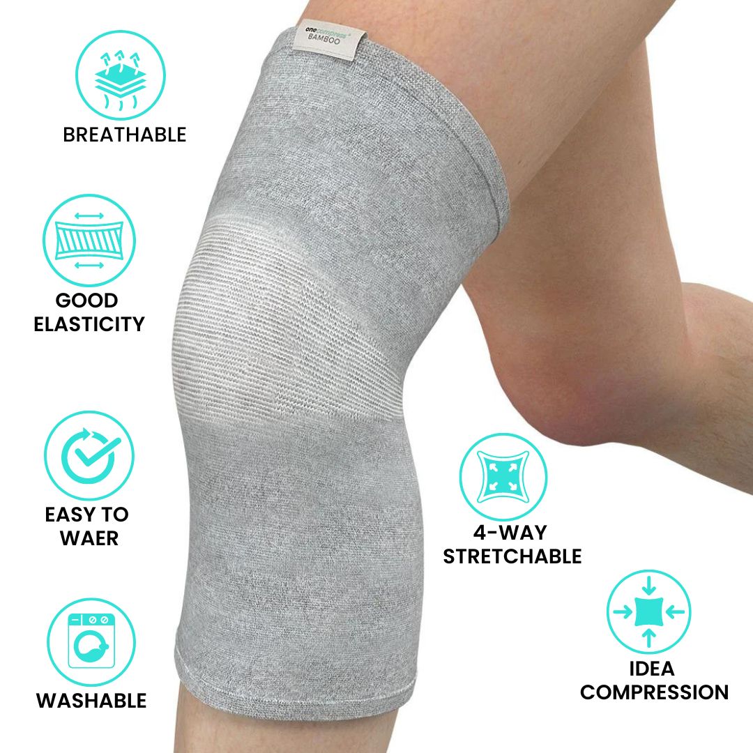 Bamboo Compression Knee Sleeves(Pack Of 2)(62% Off)