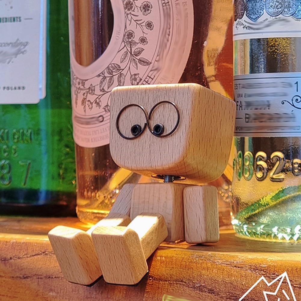 Charming Little Wooden Figure Expression Dancer with 12PCS Magnetic Expressions