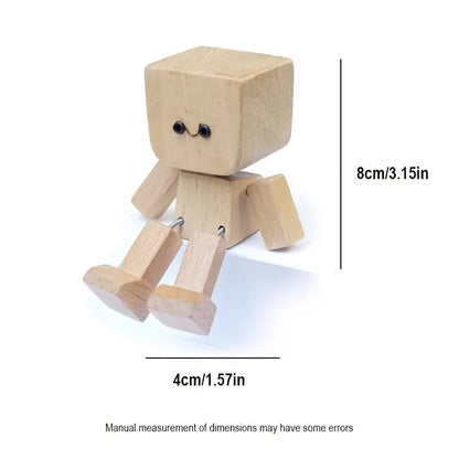Charming Little Wooden Figure Expression Dancer with 12PCS Magnetic Expressions