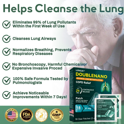 💝💝FDA Approved LOVILDS™ DoubleNano COPD Relief Patch (💝 Cough, wheezing, shortness of breath, sputum, stuffy nose, bronchitis, bronchitis, allergy symptoms, lung discomfort🫁)
